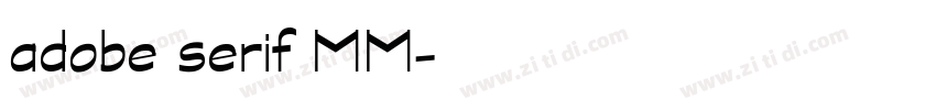 adobe serif MM字体转换